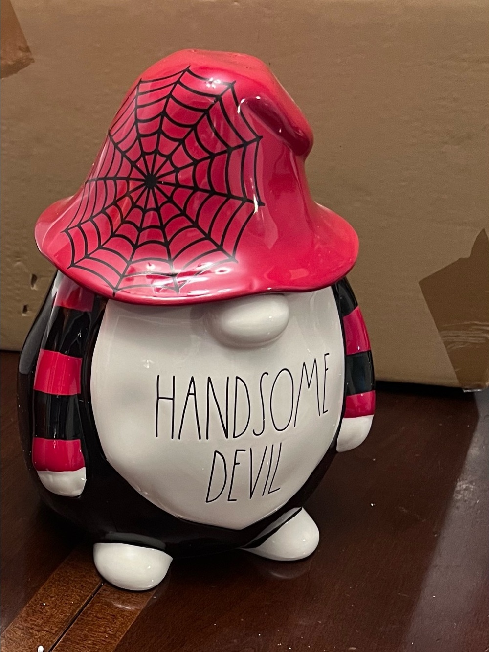 Rae Dunn Gnome Handsome Devil canister